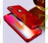 360° kryt zrkadlový iPhone X, XS - červený